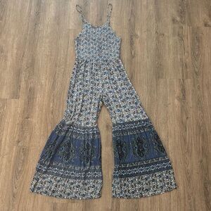 Floral Blue Jumpsuit